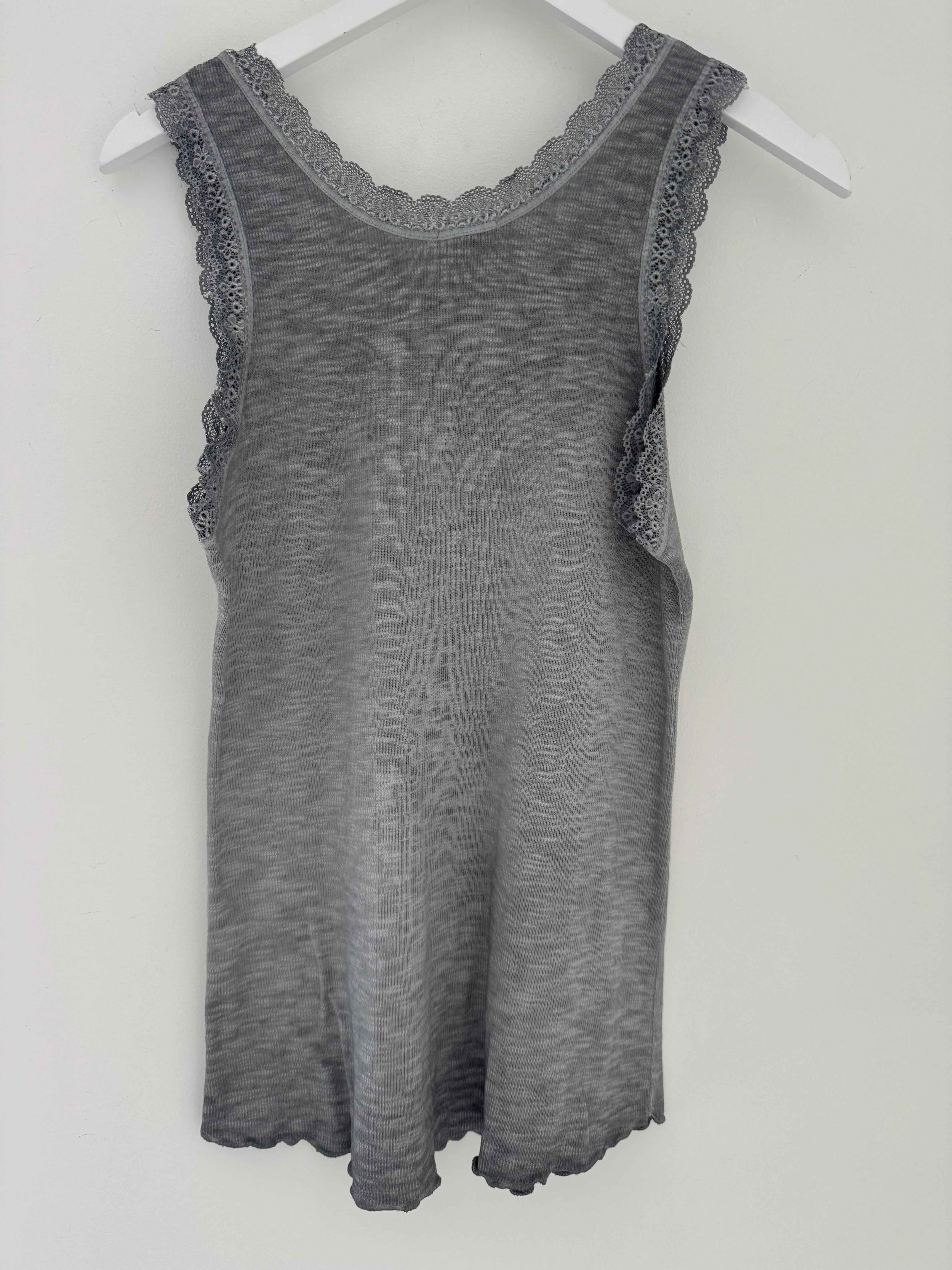Luxe Ribbed Vest in Grey - Image 9