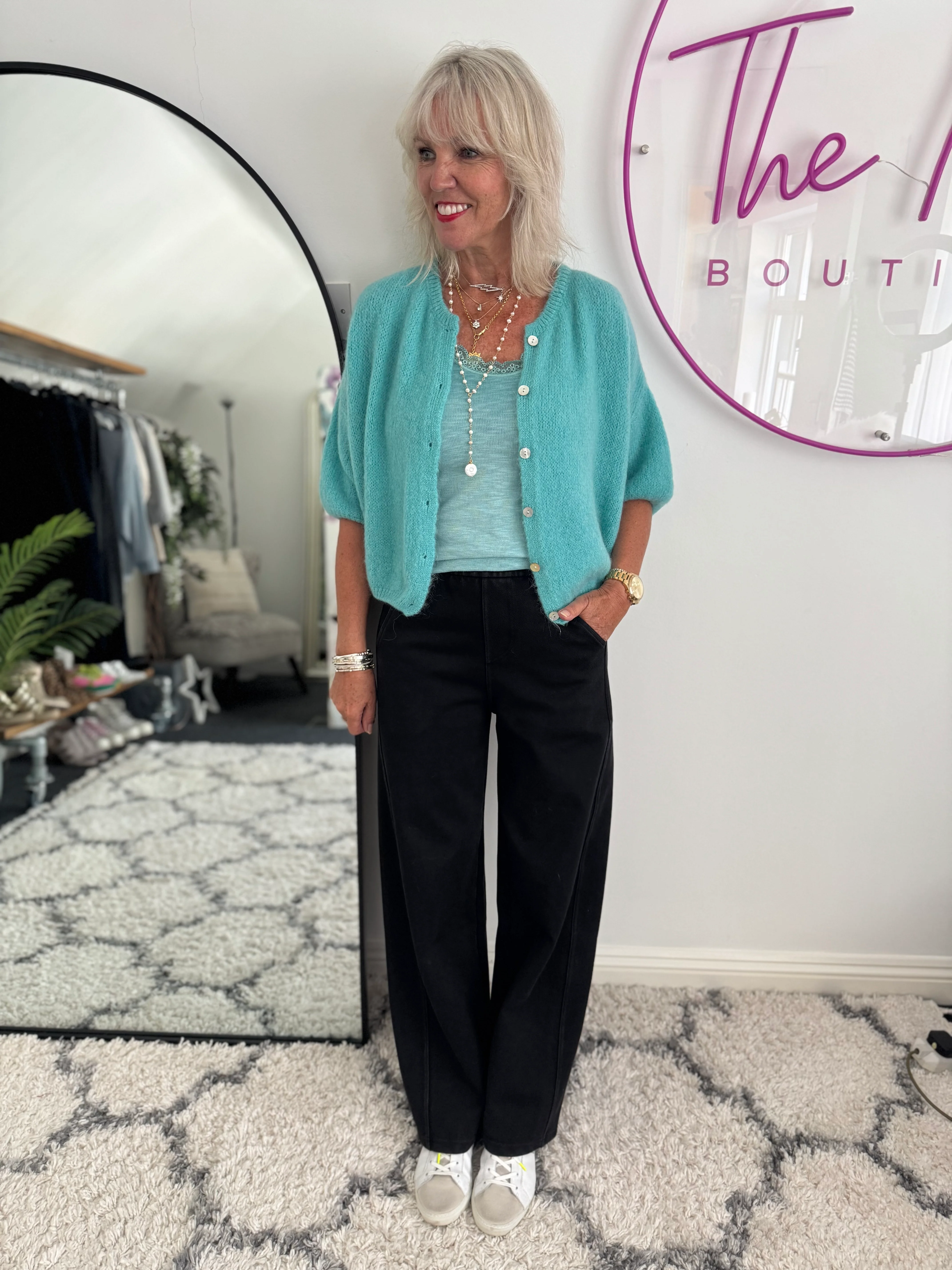 Luxe Ribbed Vest in Vintage Sea Green - Image 5