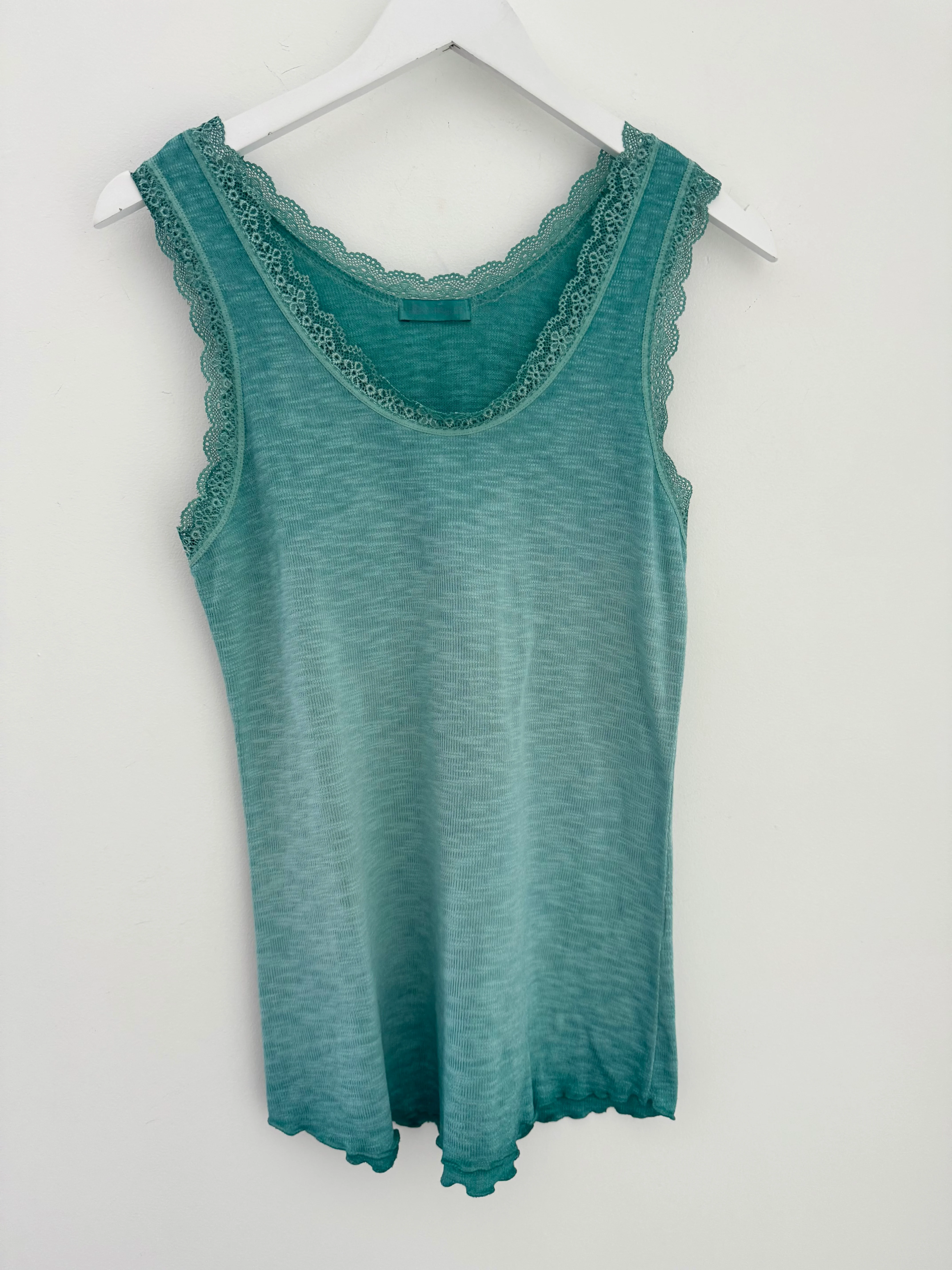 Luxe Ribbed Vest in Vintage Sea Green - Image 6