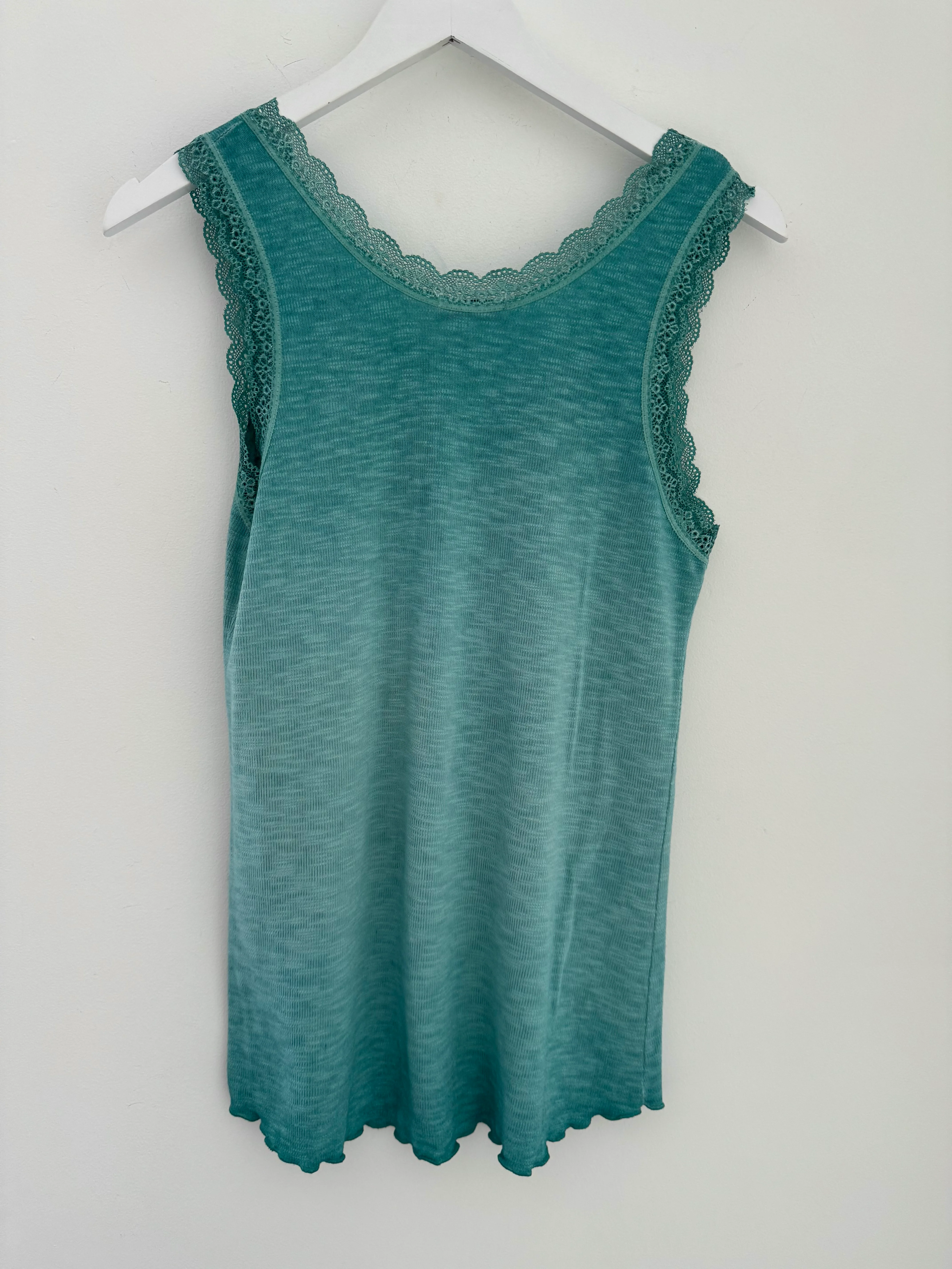 Luxe Ribbed Vest in Vintage Sea Green - Image 8