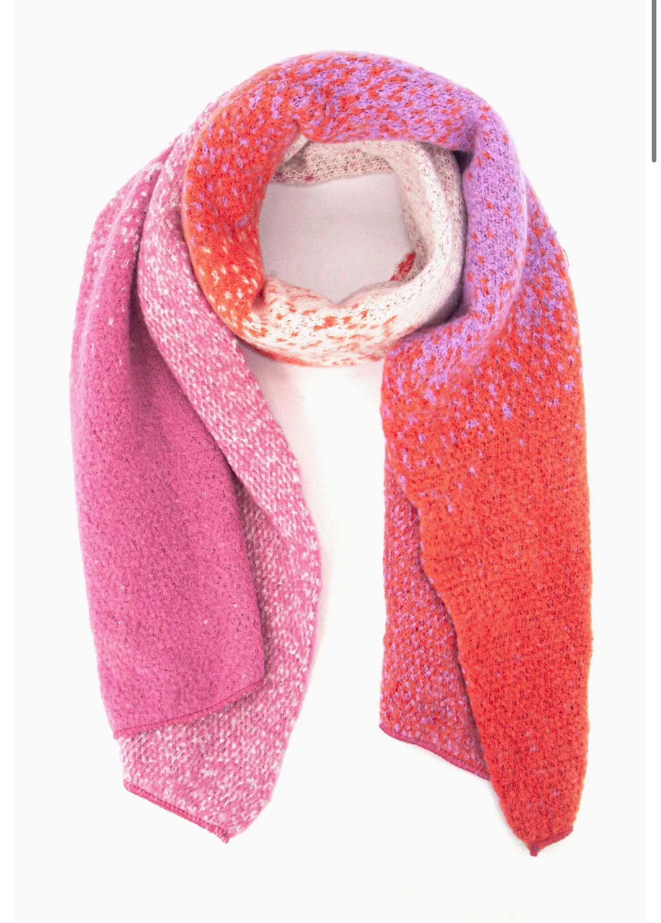 Ombré Cosy Scarf in Pink & Orange - Image 2