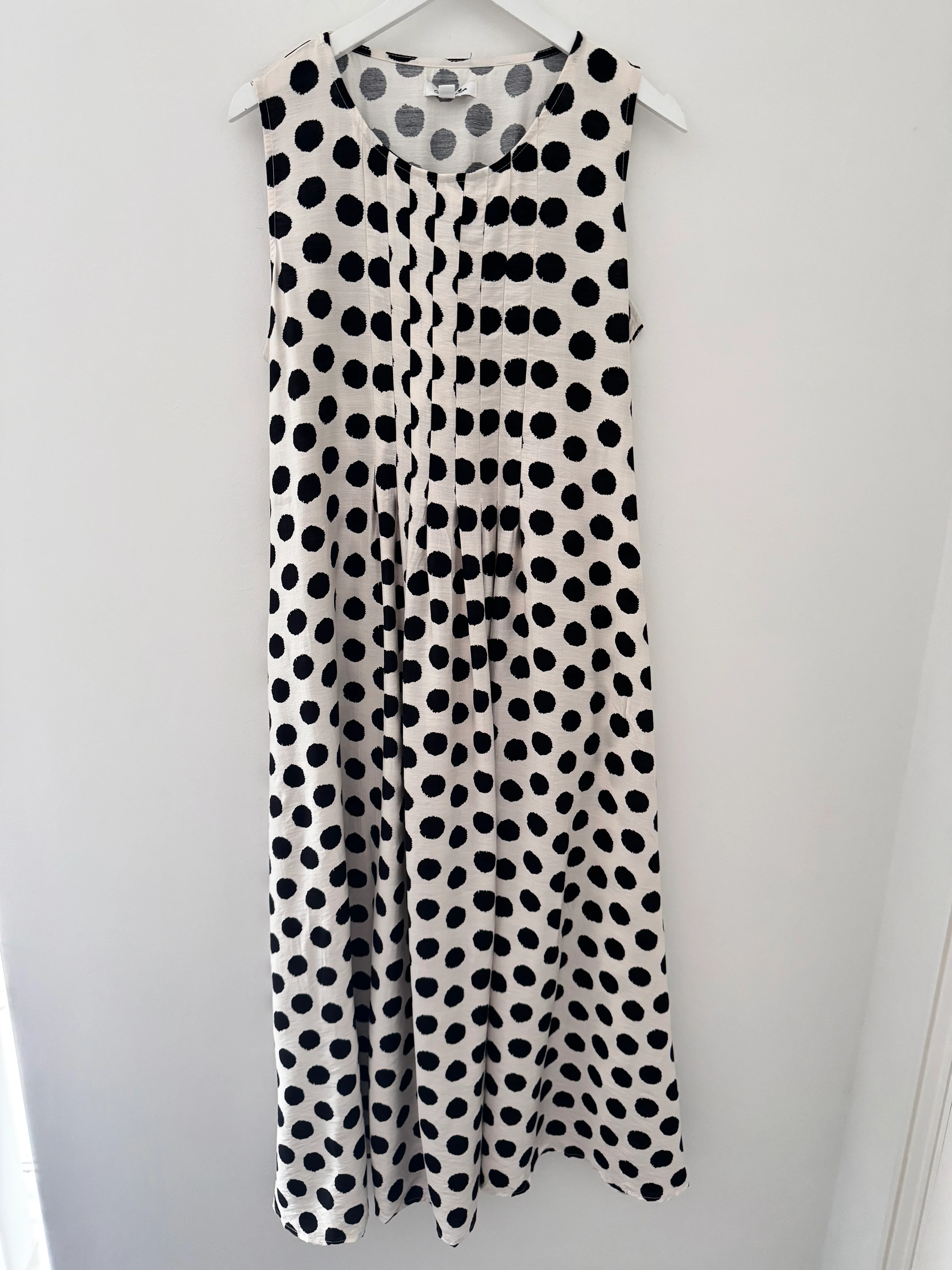 Polkadot Dress in Black & Ecru - Image 7