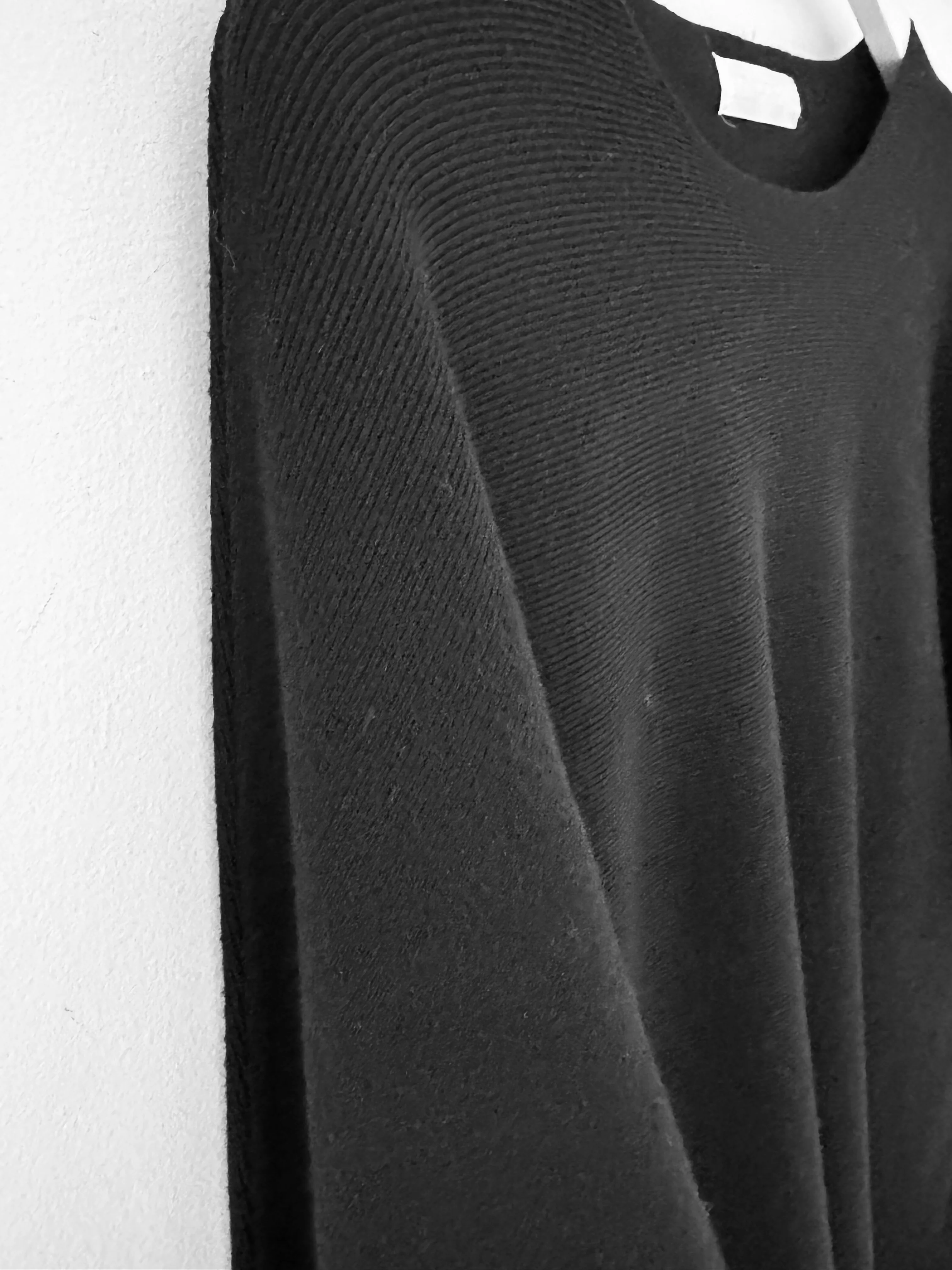 Simple Ribbed Jumper in Black - Image 8