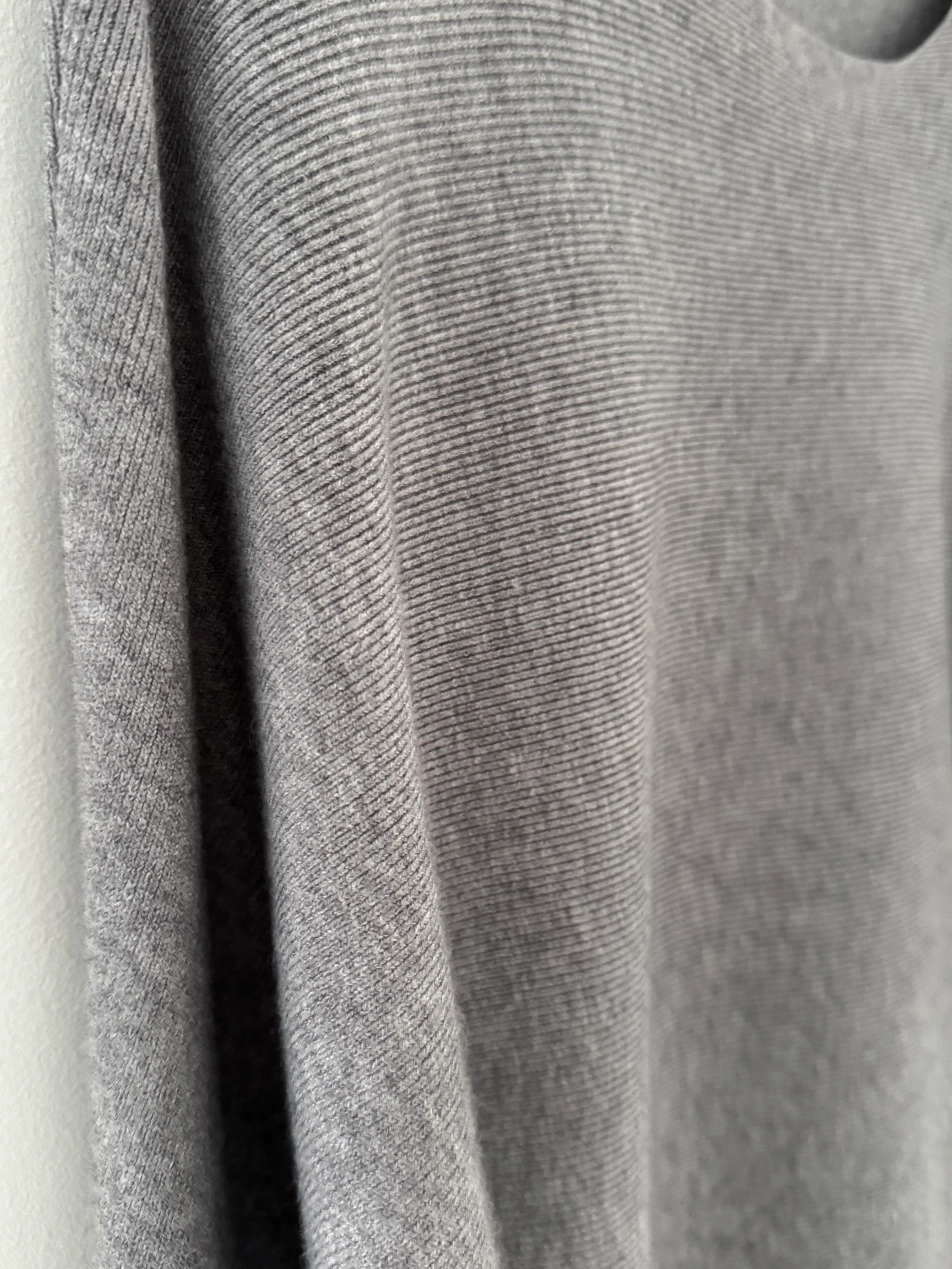 Simple Ribbed Jumper in Grey - Image 7