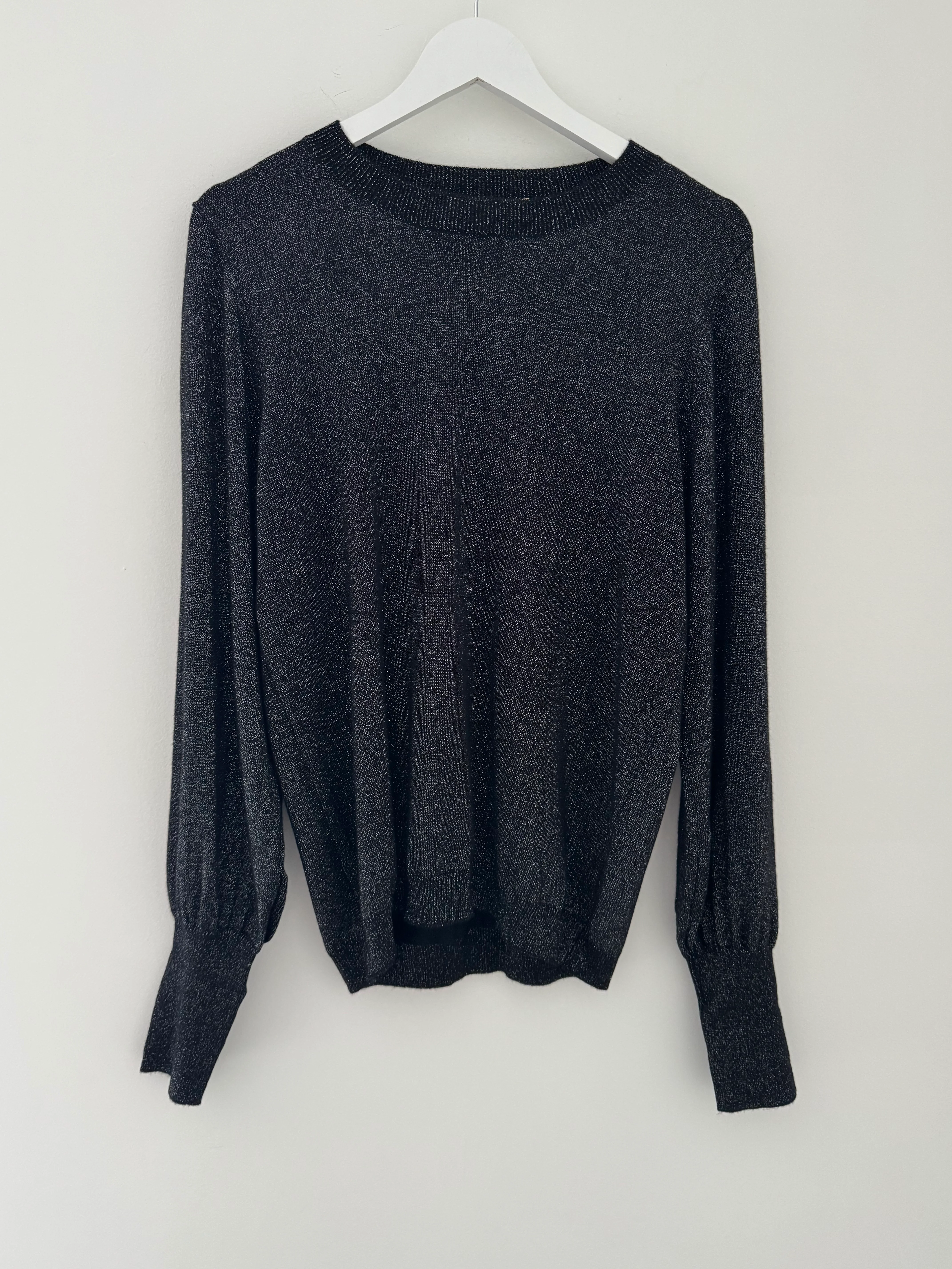 Soft Shimmer Jumper in Black - Image 8