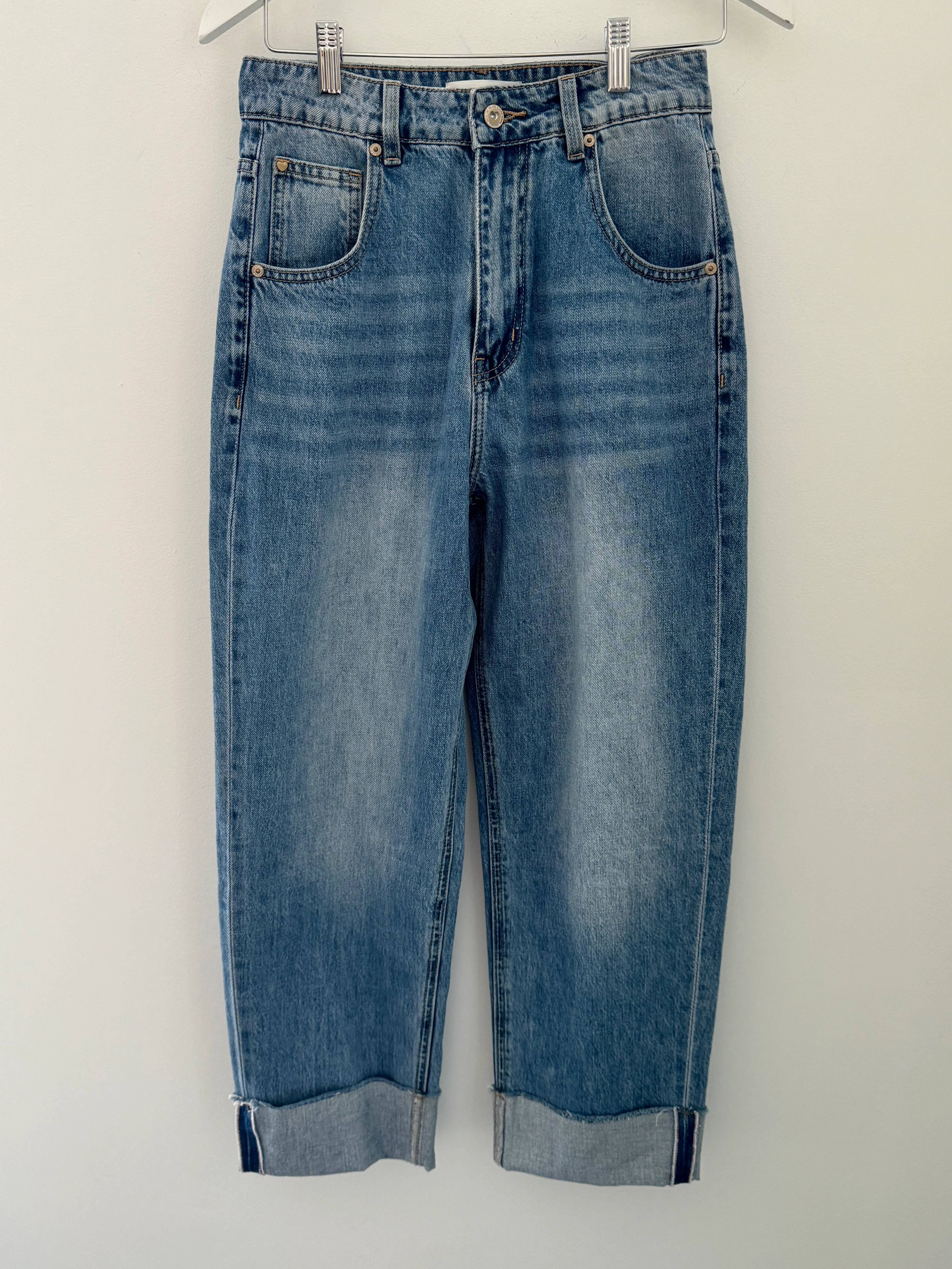 Straight Leg Jeans with Turnups - Image 6