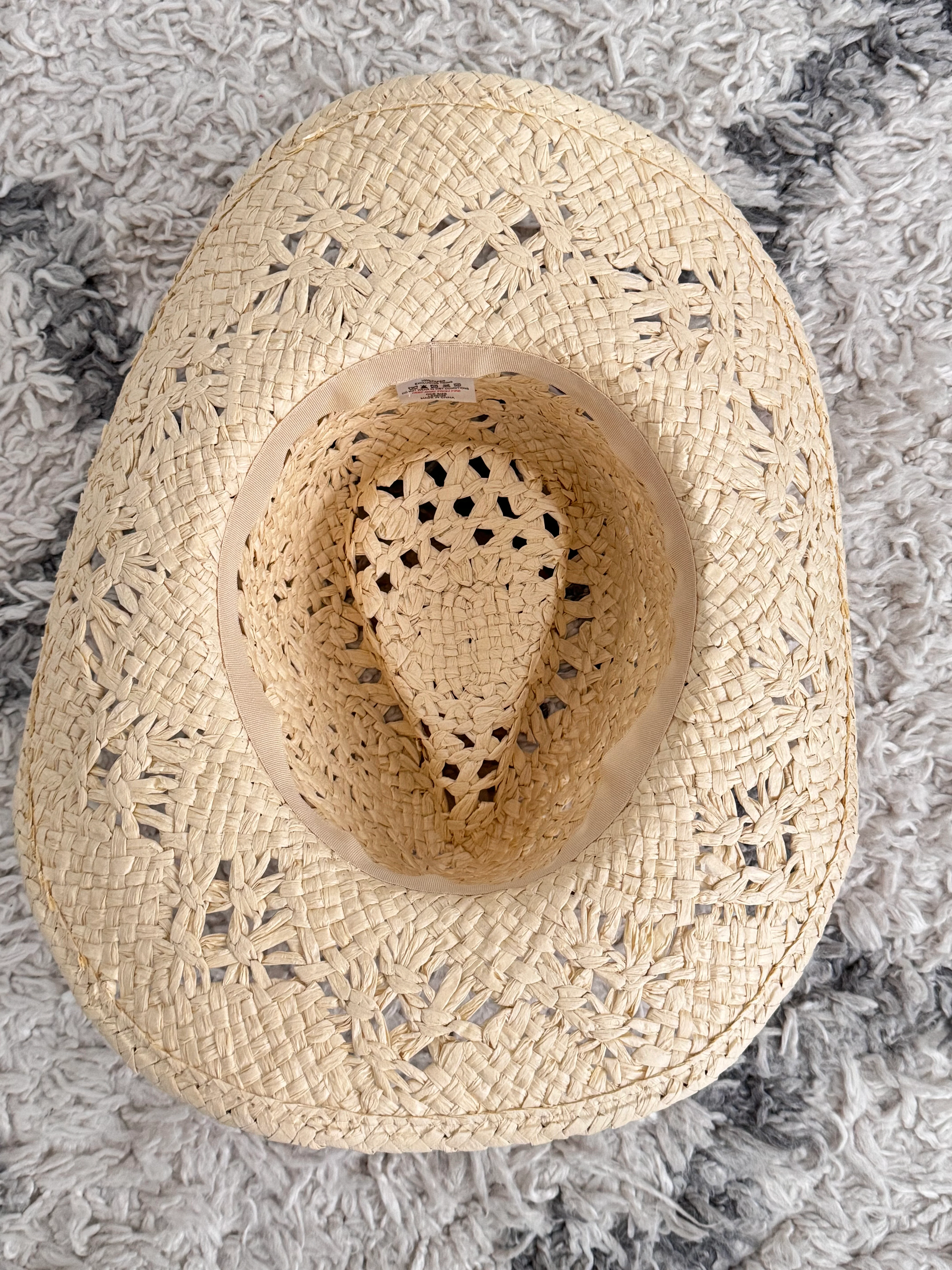 Straw Hat with Wooden Bead Tie - Image 8