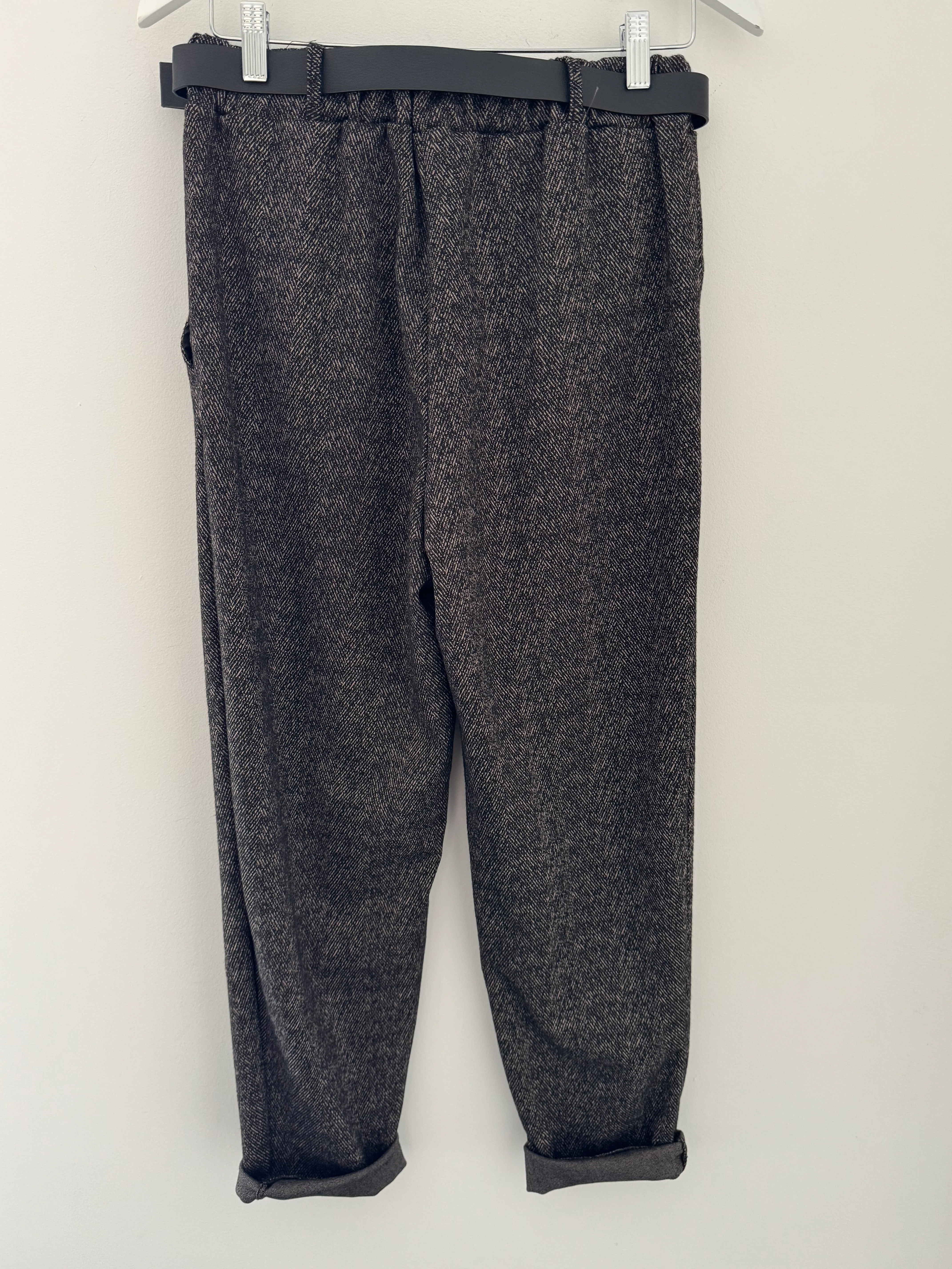 Stretch Herringbone Trousers in Cocoa - Image 9