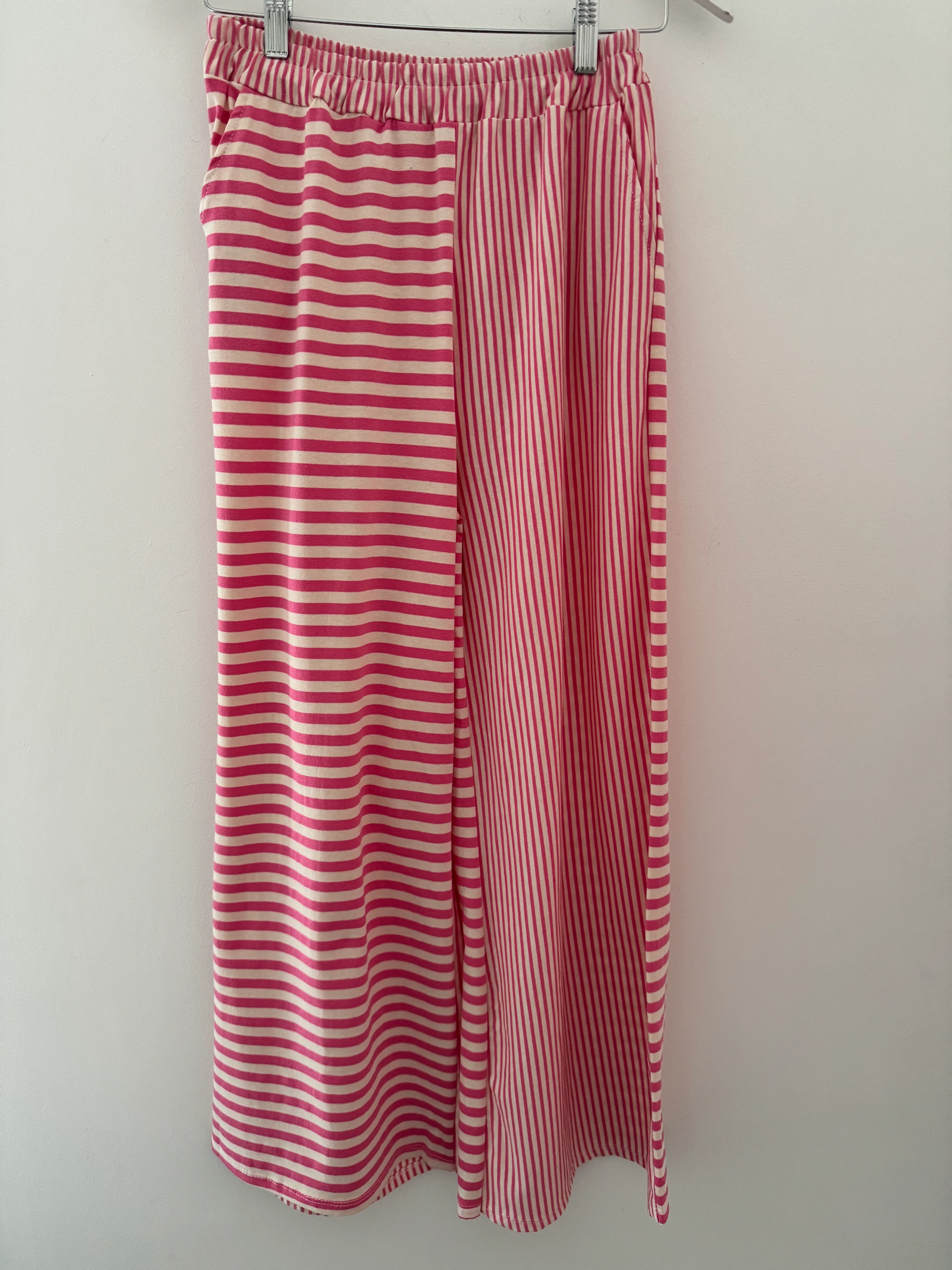 Stripe Lounge Pants in Pink & White - Image 8