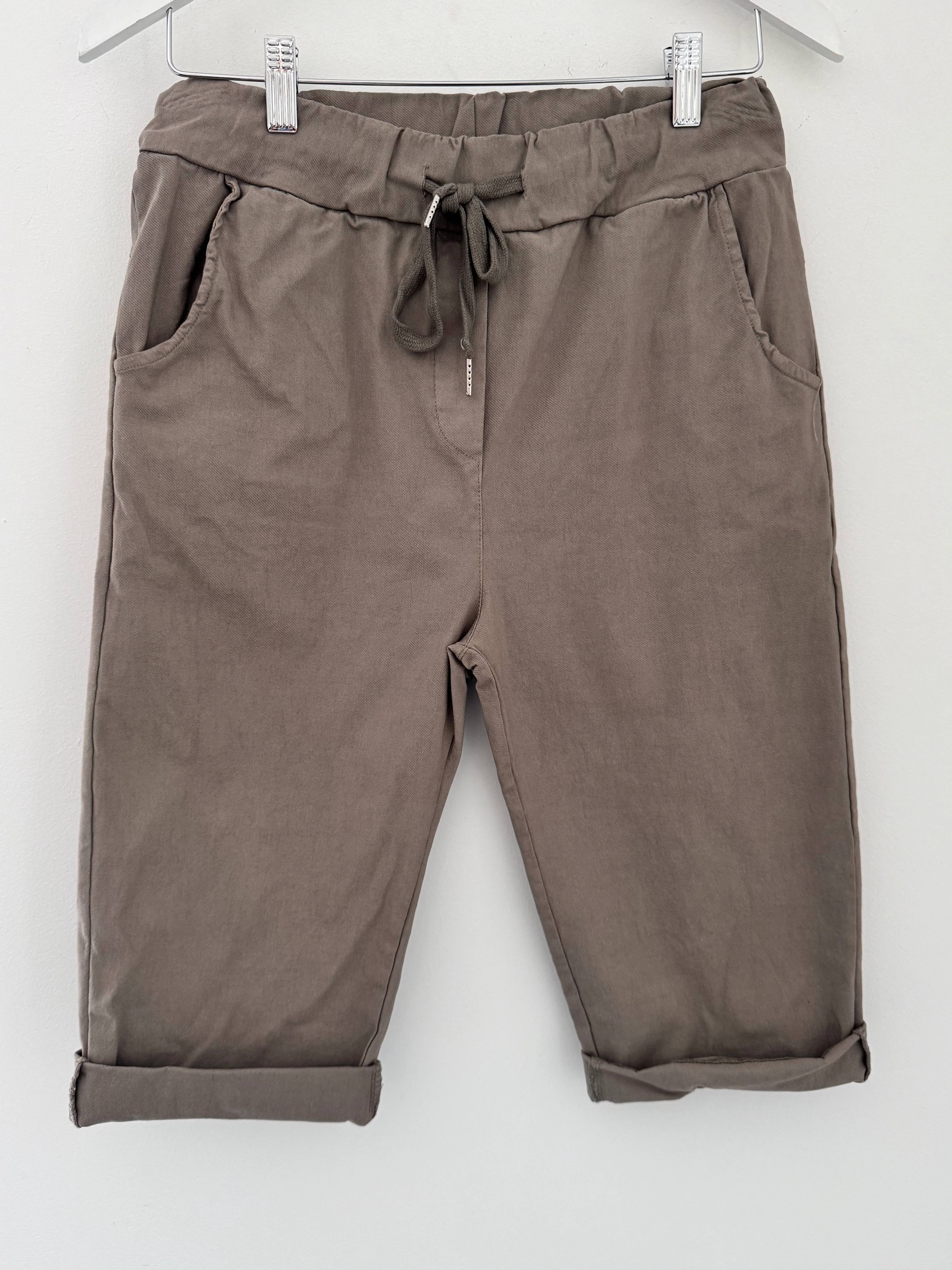 Super Stretch Capri Shorts in Mocha - Image 8