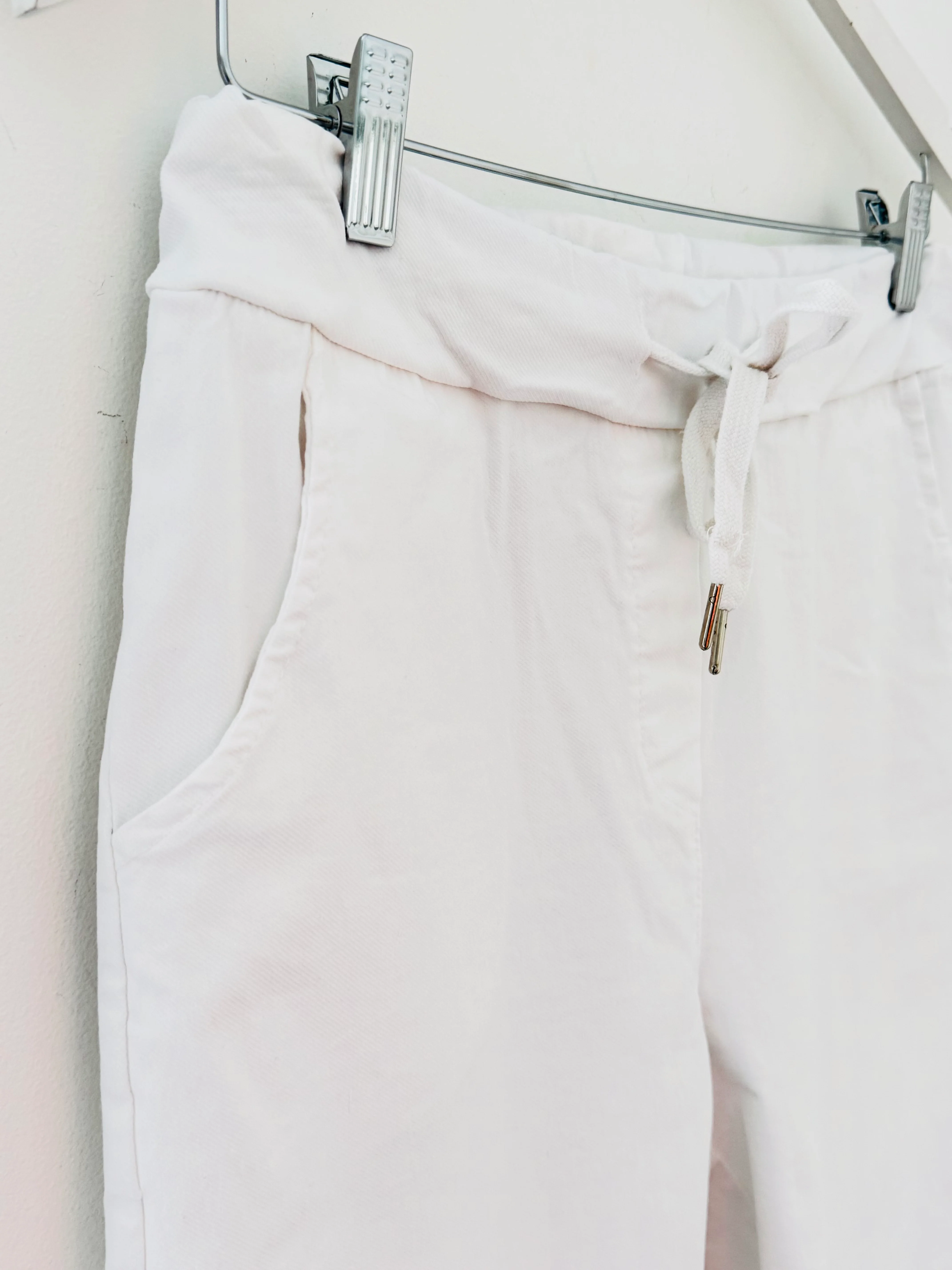 Super Stretch Capri Shorts in White - Image 9