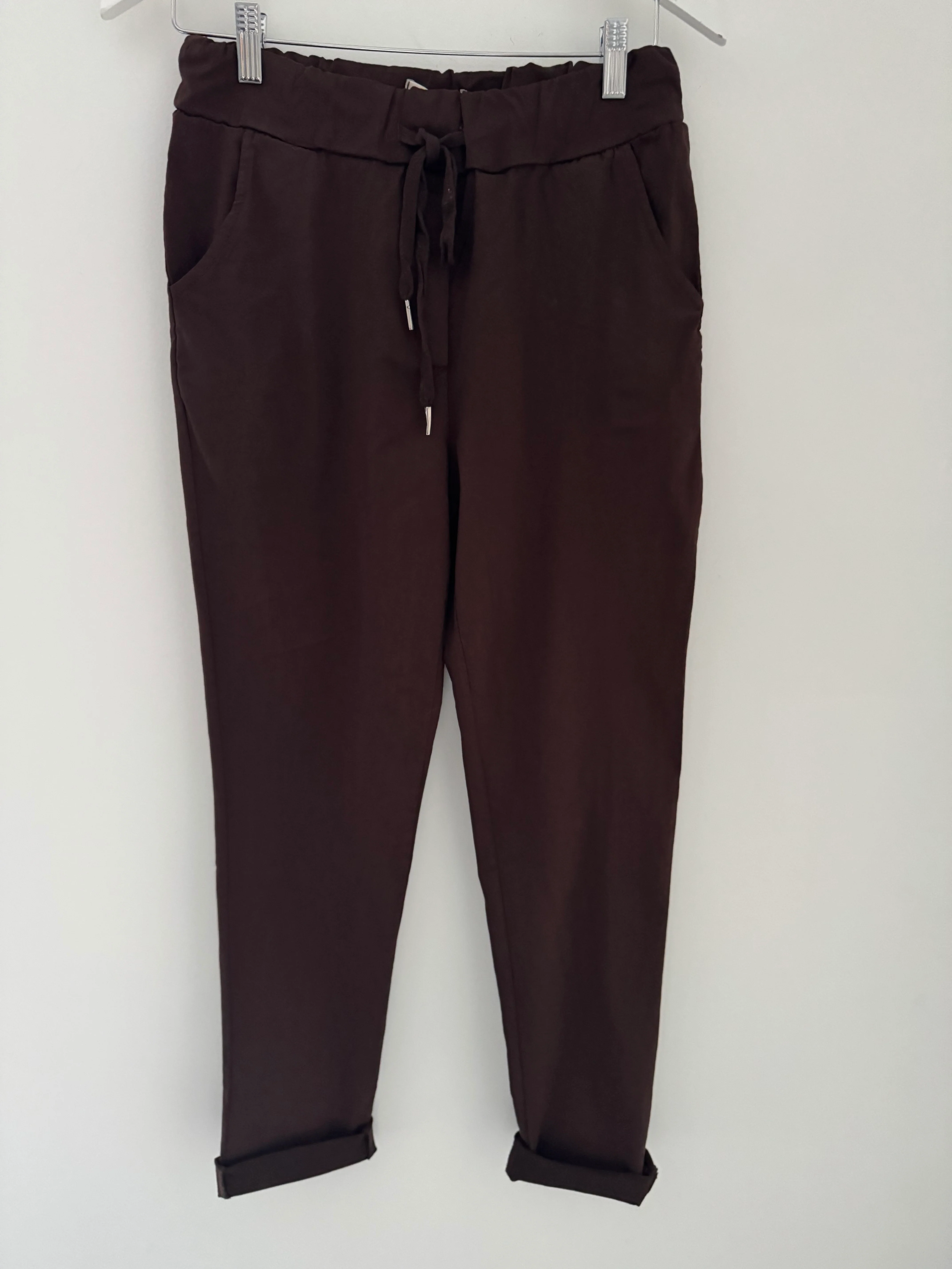 Slimfit Stretch Joggers in Cacao - Image 3