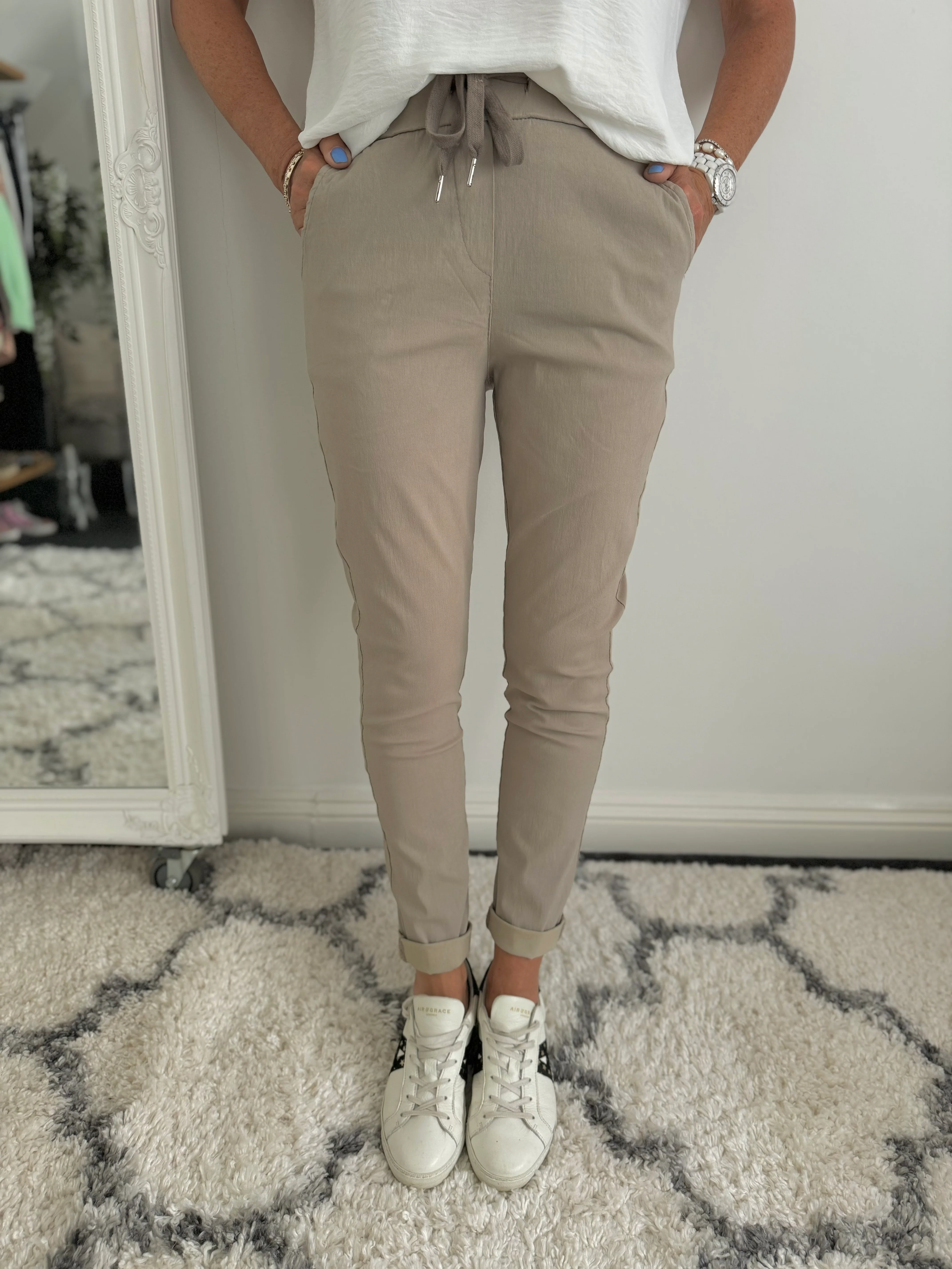 Super Stretch Joggers in Mocha - Image 2