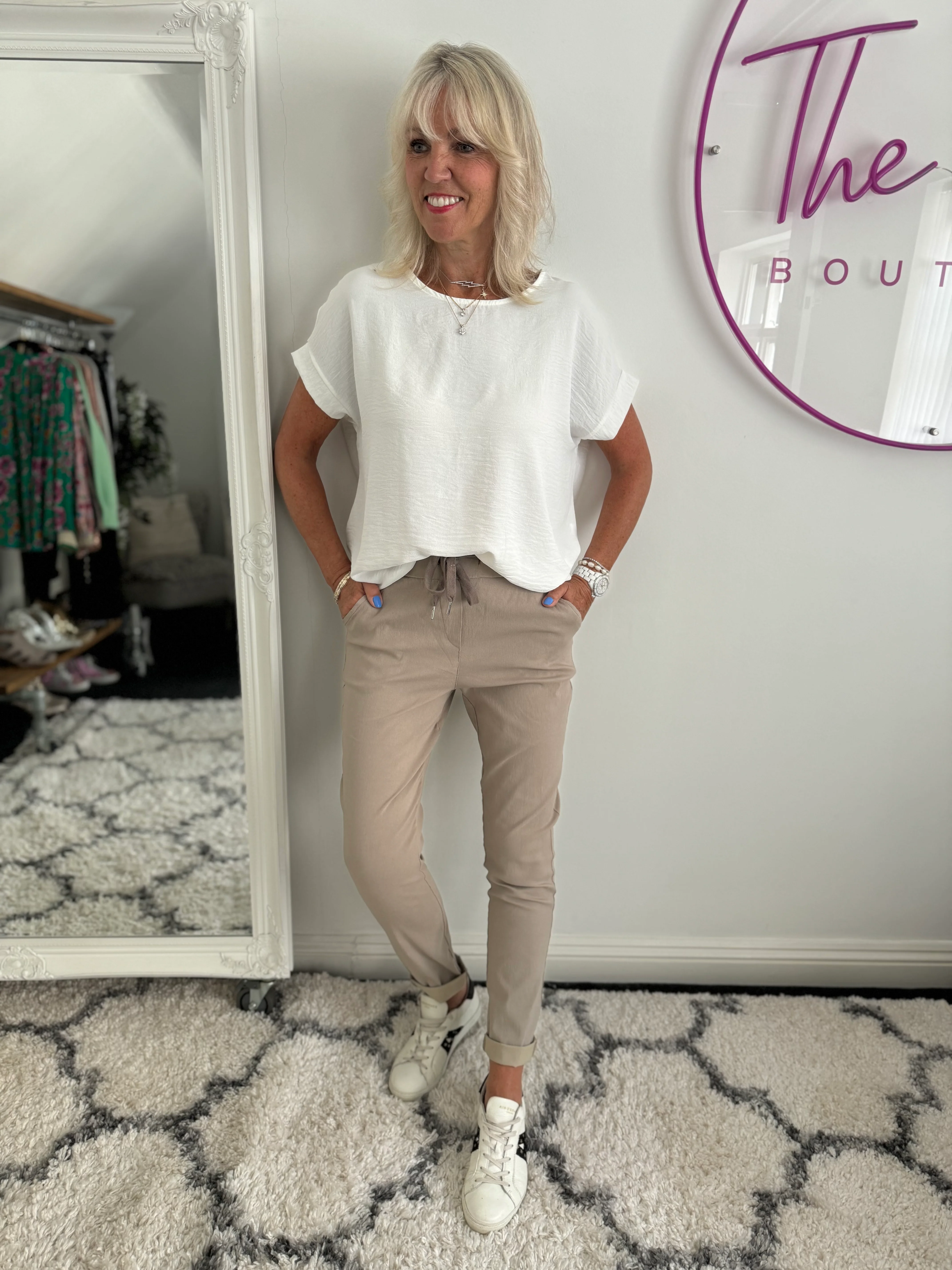 Super Stretch Joggers in Mocha - Image 4