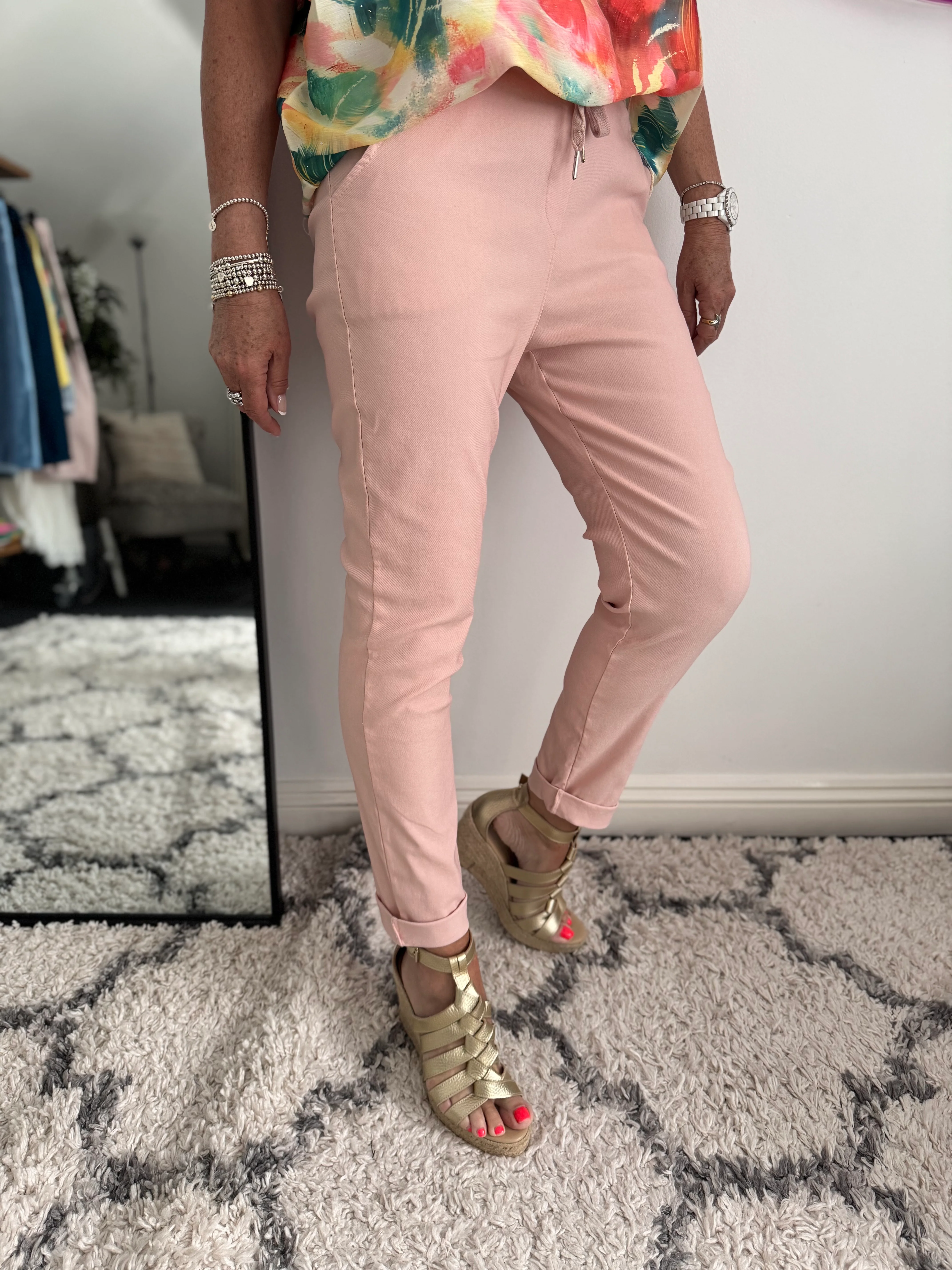 Super Stretch Joggers in Pink - Image 4