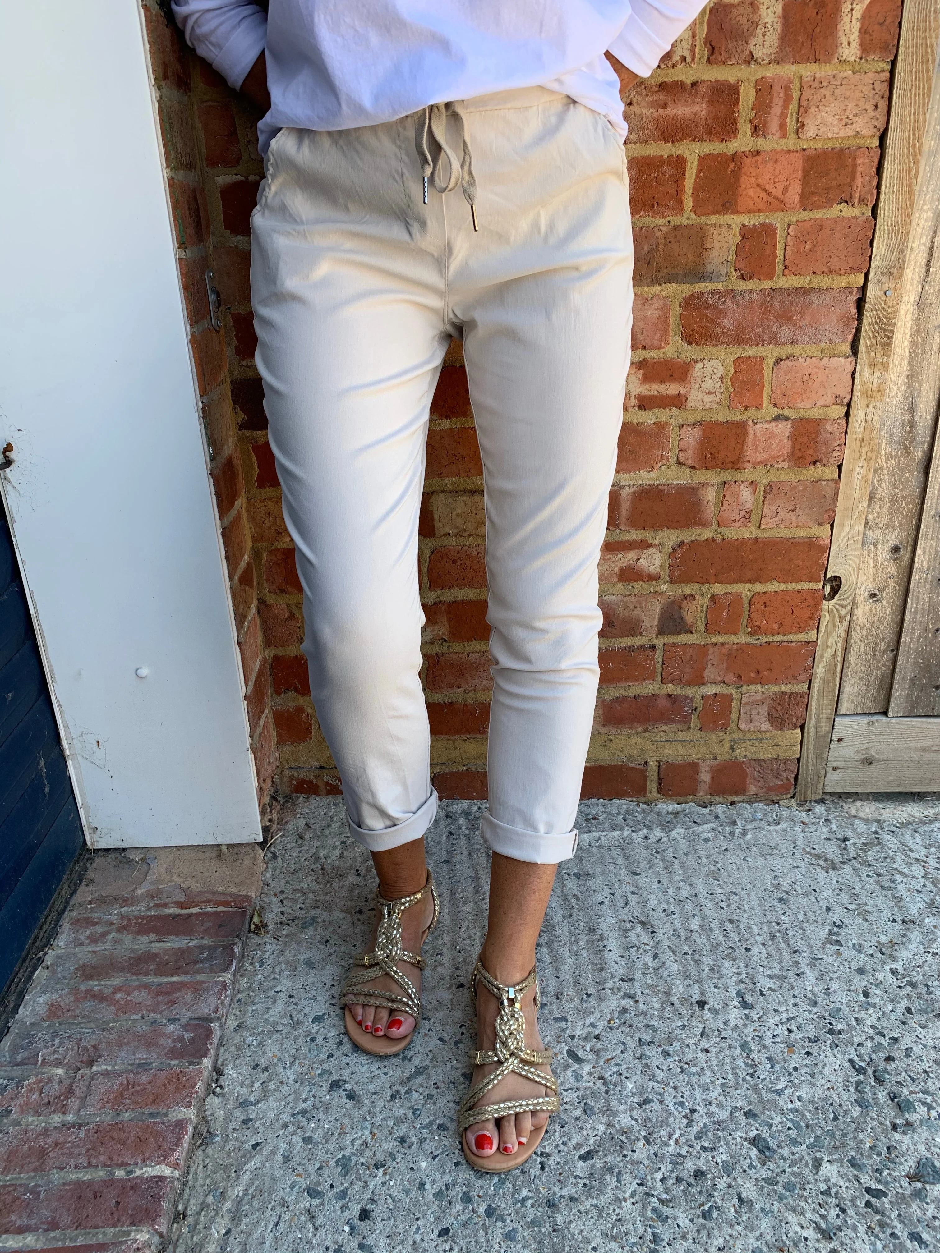 Super Stretch Joggers in Stone - Image 2