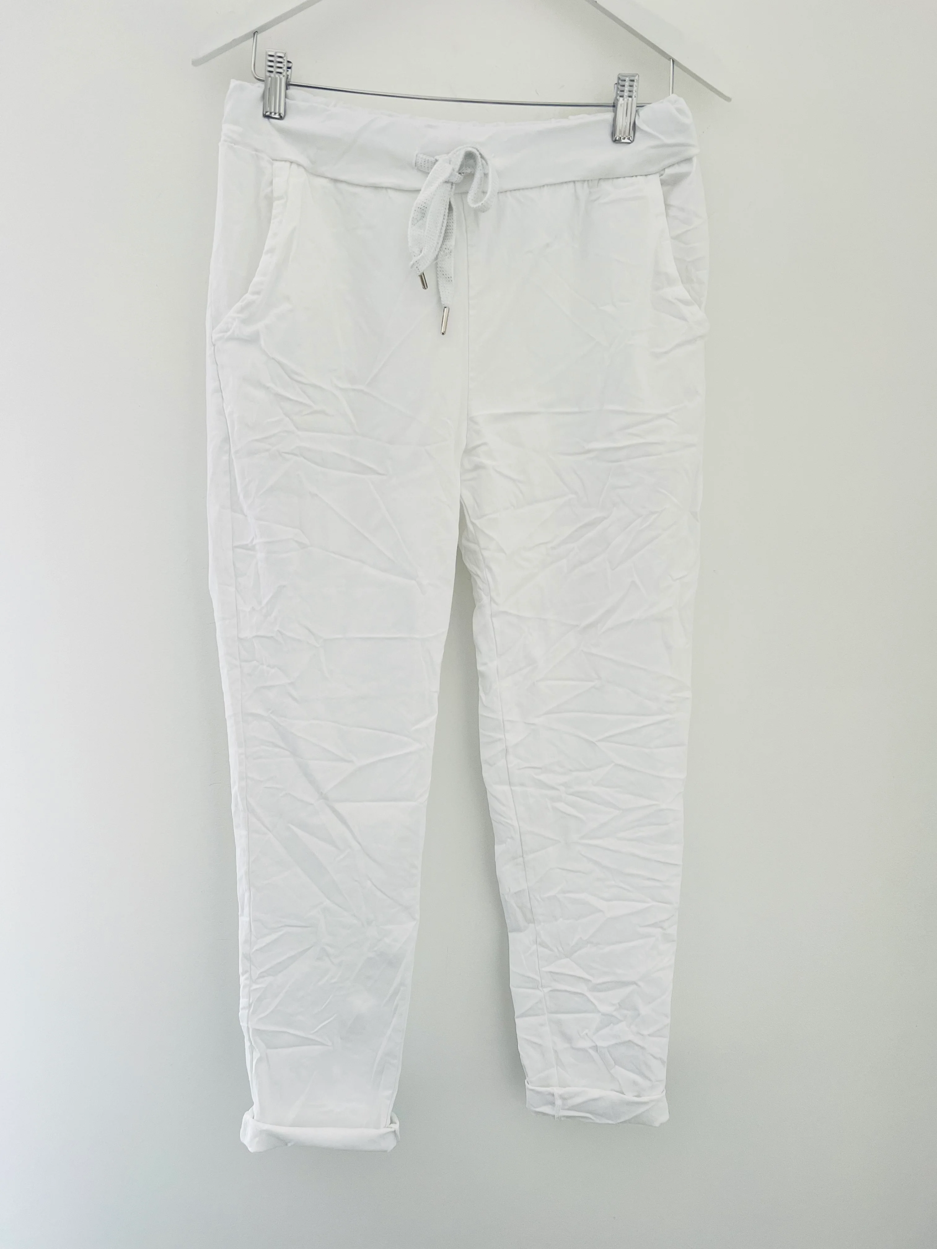 Super Stretch Joggers in White - Image 7