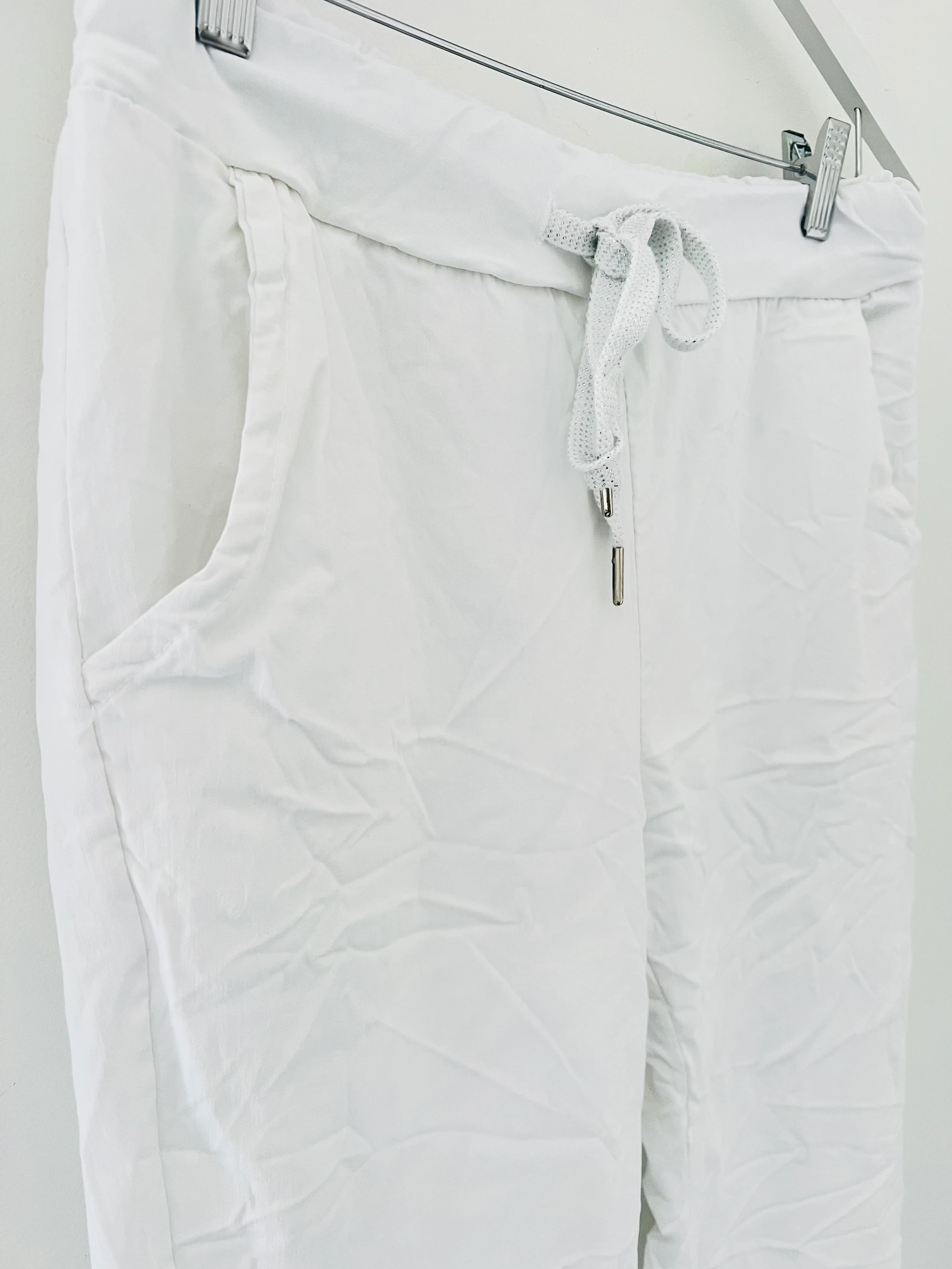 Super Stretch Joggers in White - Image 8