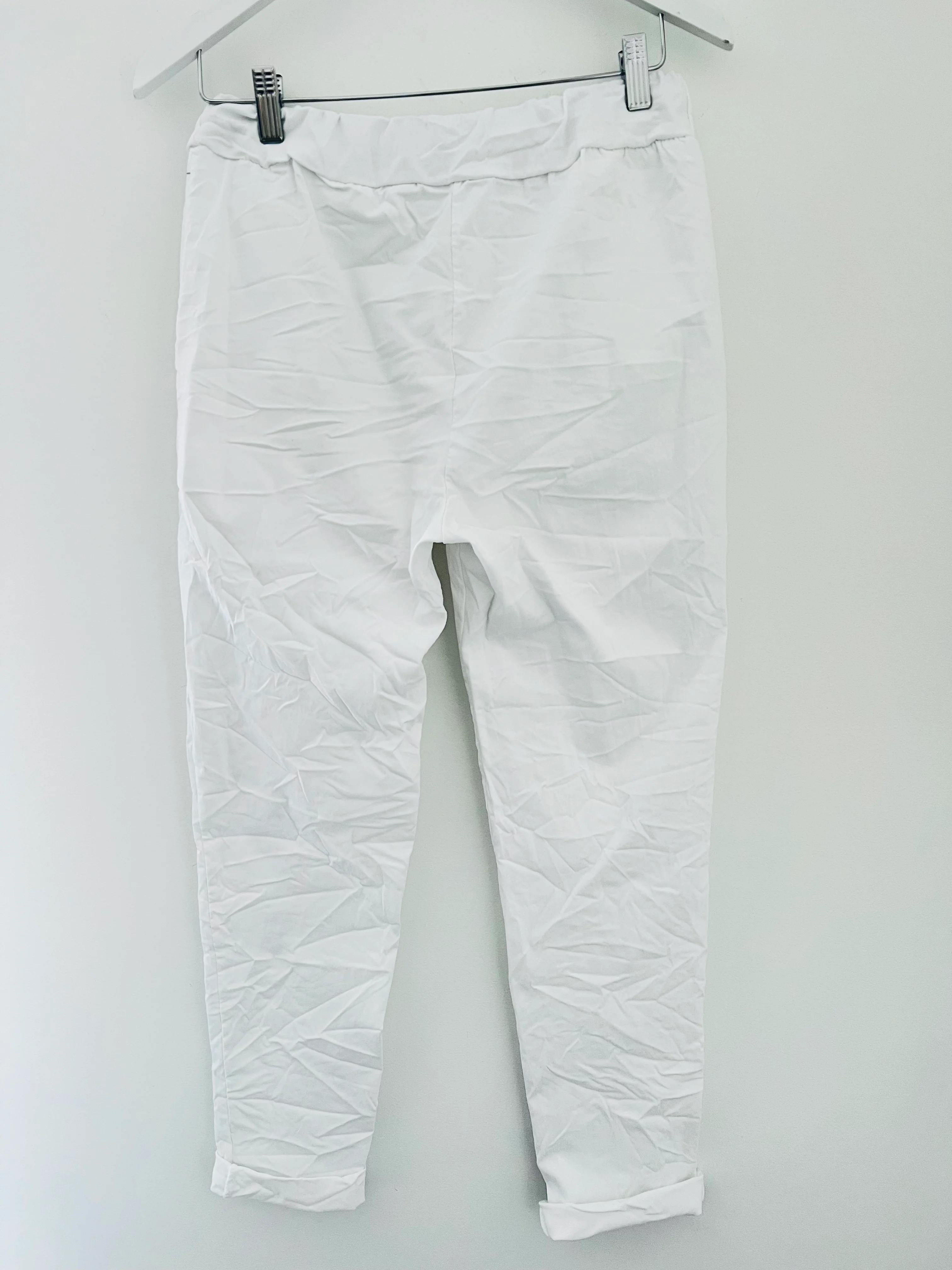 Super Stretch Joggers in White - Image 9