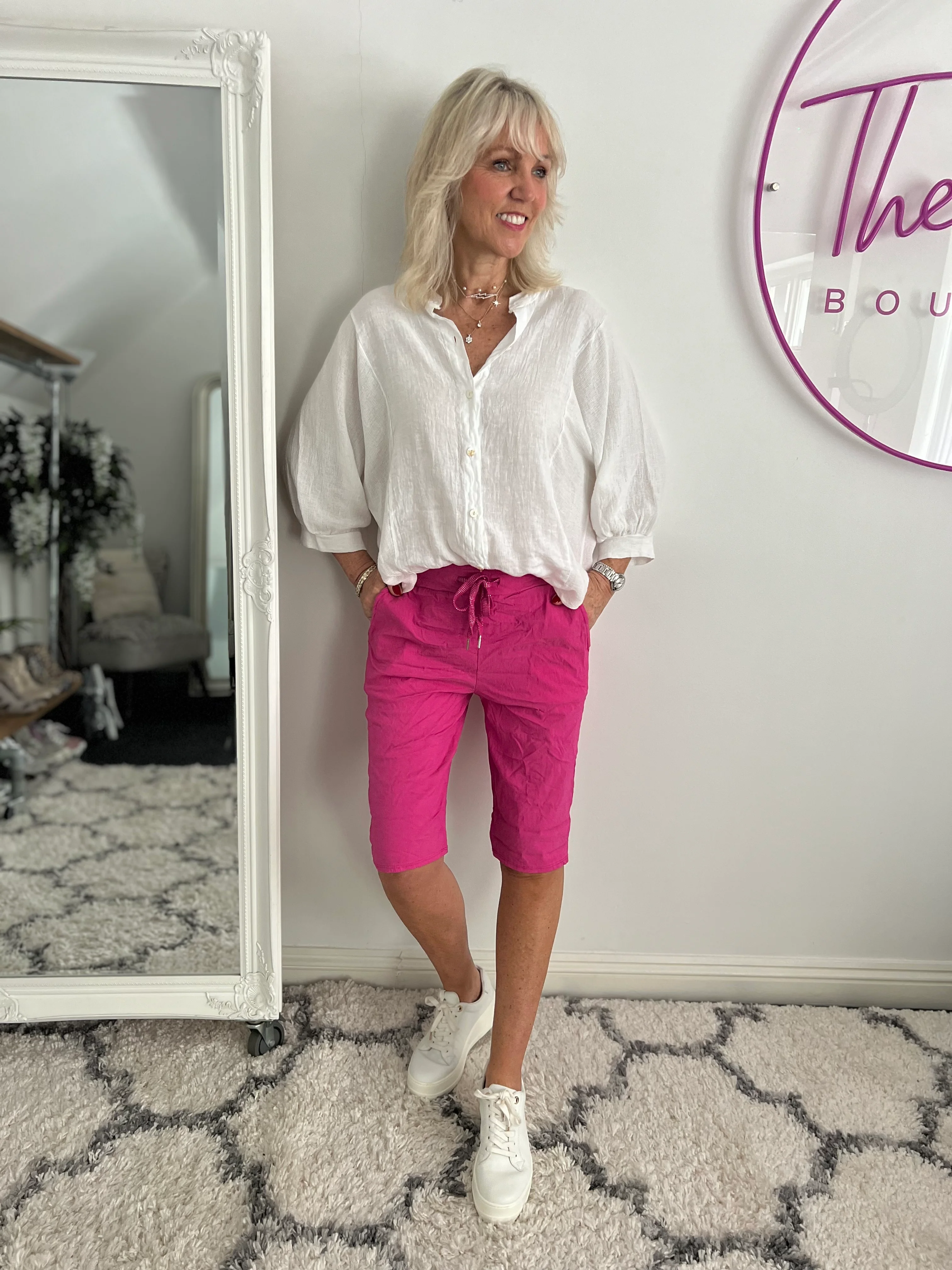 Super Stretch Shorts in Fuchsia - Image 3