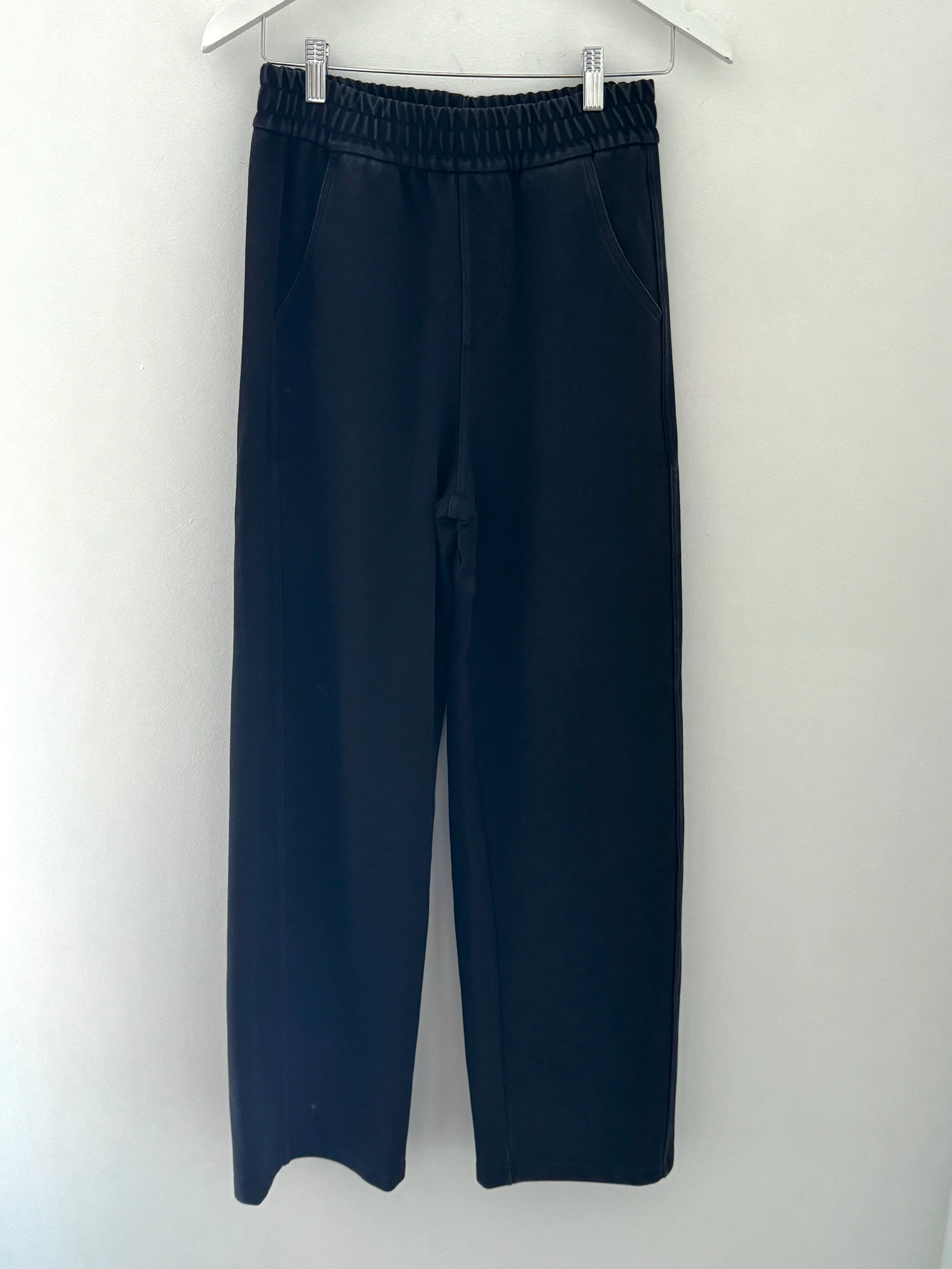 Stretch Denim Trousers in Washed Black - Image 7